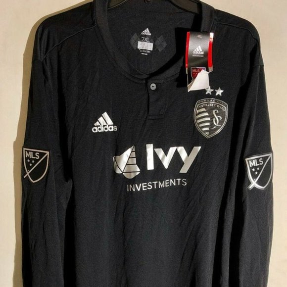 Adidas MLS SPORTING KC KANSAS CITY ONFIELD JERSEY Sz S,M,L,XL,2X New w tags Reta - Picture 1 of 5
